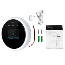 가스 탐지기 누출 감지기 화재 경보 LCD 디스플레이 APP 제어 스마트 와이파이 천연 LPG 테스트기 분석기 가연성, UK Plug, 02 UK Plug