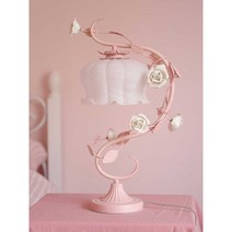 꽃문양 꽃무늬 조명 레트로 핑크 화이트 화사한 소품, 핑크 화이트 꽃 조절 스위치