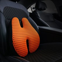 3d grid 허리 쿠션 지원 사무실 의자 요추 등 효과적인 치료 통증 폼 자세교정방석, 오렌지 h 큰, [01] orange H big