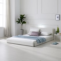 [지베스] 스테디2 LED 슬림오픈 저상형침대 Q 프레임만, 진그레이