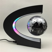 무한동력지구본 자전지구본 떠다니는 자기 부상 글로브 라이트 세계지도 전자 반 중력 levitating 램프 홈, 03 Black_04 AU Plug
