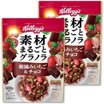 Kellogg 그래 놀라 아침 딸기 초콜릿 시리얼 간식 아침식사 500G 2팩