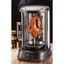 전기 통닭 구이 바베큐 업소용 오븐 꼬치 기계 가정용, 블랙 소형 회전식