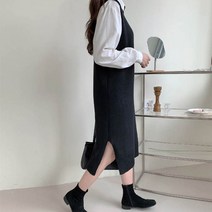 선도스토어 롱롱조끼 원피스여성 가을 겨울 따뜻한 고퀄리티 니트 베스트 차분한 컬러감 모던