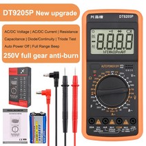 DT9205P 디지털 멀티 미터 LCD 고정밀 AC 20A 전류계 1000V 저항 커패시턴스 테스터 카운트, 01 DT9205P