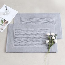 어메니티타올 어반 호텔식 양면 주방매트 욕실 타월 발매트 2P 세트, 그레이