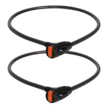 노스바이크 자전거 잠금장치 NB-004 세트, Black + Orange, 2세트