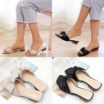 리본 뮬 슬리퍼 4cm SH0022-669 블로퍼 샌들 여성 슬리퍼