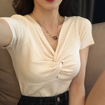 동자언니 bebedi 여성용 꽈트나 셔링 반팔티셔츠