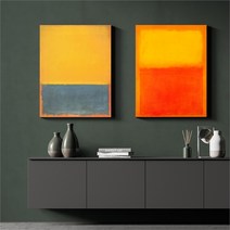 마크로스코 명화 인테리어 그림 액자 No13~24 캔버스 6호, 17번／6호32x41cm(캔버스액자옆면검정)