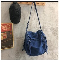 크로스백 빈티지 스타일 여성 숄더백 데님 크로스 바디 백 하라주쿠 청바지 북백 용 M727