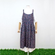 잔꽃 아사면 앞치마[CH106-1]4색상 공방앞치마, 잔꽃-하늘색