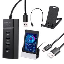 미니 ITX 케이스 3.5 인치 IPS TYPE-C 보조 화면 CPU GPU RAM HDD 모니터 USB 디스플레이, 03 Screen Base Splitter