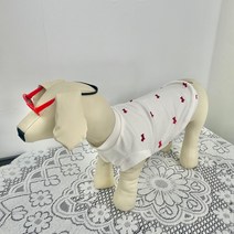 핸드메이드 강아지 티셔츠, S