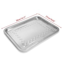 생선구이그릴 기름안튀는불판 연기먹는전기그릴스테인레스 스틸 직사각형 접시 바베큐 구이 생선 트레이 음, 03 3