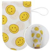 해피코튼 국산 인견 때수건 아기 때밀이 목욕 때타올, 스마일, 1개입, 1개