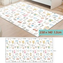 거실 놀이방 두꺼운 층간소음 매트 파크론 뽀로로 숫자 1.2cm 230X140