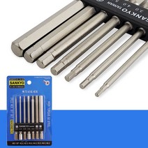 sankyo 육각 세트 7P SH 085 드릴 날 85mm 비트 임팩 기리 드라이버, 1개