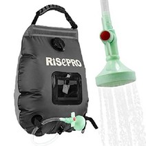 RISEPRO 휴대용 샤워 가방 캠팽 샤워시 이동식 워터백 샤워불통, 검은색