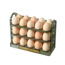 세탁기 냉장고 건조기 받침대 이동형 지렛대 계란 홀더 대용량 타이머 기능 투명 가시 플립 형 3 층 수직, 한개옵션1, 03 green