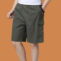 캐주얼반바지 짧은 바지남자 여름 핏아우터 중년 칠부바지 순면 코튼 중노년층 캐쥬얼 노인 와이드 루즈핏 4788577841