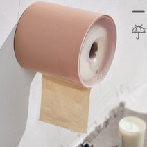 와락스토어협력사 화장실휴지걸이 방수 밀폐 두루마리휴지케이스 부착식, 블랙