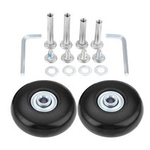 2Sets Luggage Suitcase Replacement Wheels with Axles Wrench Bearings Repair Kit 40/45/50/54/60/64/70, 03 54x18mm
