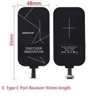 Universal qi 무선 충전기 수신기 충전 nillkin 매직 태그 micro usbtype c 어댑터 for iphone 5 5s se 6 6s 7 plus, typecshort