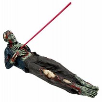 Atlantic Collectibles Zombie Walking Dead with Ripped Chest Stick Incense Burner Figurine 9.5