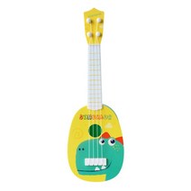 어린이 교육 놀이 장난감 악기 동물 뮤지컬 기타 우쿨렐레, [04] Yellow Dinosaur, [01] 36cm
