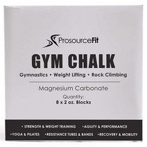 ProsourceFit 크로스 피트니스 역도 체조 및 암벽 등반을 위한 전문가 등급 체육관 초크 탄산 마그네슘 0.5kg(1파운드) (블록 8개) 화이트 게임 직구 129
