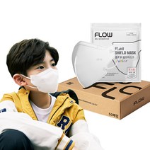 플로우 쉴드마스크 KF94 새부리형 어린이 마스크 소형, 5매, 10개, 아티스트 화이트