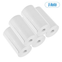 카드단말기용지 5/10pcs 열 영수증 스티커 종이 롤 57*25mm 티켓 인쇄 현금 등록기 POS 프린터 Peripage Po, 02 None Adhesive