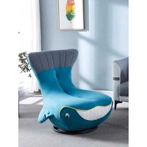 동물 의자 스툴 보조 거실 키즈 패브릭 미니 체어 고래, 오렌지 360 회전형 고탄력 스펀지