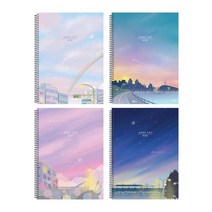 아이비스 오늘하루 연습장 4종 세트 11972, 무지개, 산책로, 육교, 지하철, 1세트
