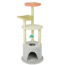 플라워가든 고양이 캣타워 111cm 53x53x82 스크래처 스크래치 스크레처, 1개