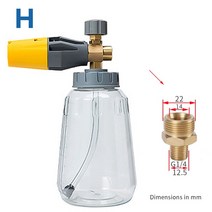 Karcher Elitech Daewoo Bort AR Bosche Mac 용 스노우 폼 랜스 노즐 세차 메이커 압력 와셔, [12] M22-Male