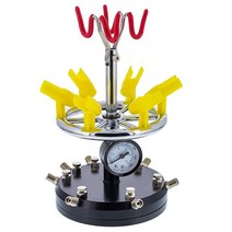 최대 8개의 에어브러시를 담을 수 있는 조절 에어 매니폴드가 6 스테이션 에어브러시 홀더