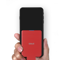 리아 OISLE 초소형 부착형 보조 배터리 아이폰 삼성 엘지 Type-C 4500 mAh, 레드, Android-안드로이드