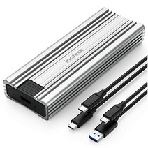 Inateck NVMe M.2 하드 드라이브 인클로저 10Gbps 전송 지원 M.2 SATA 및 NVMe SSD(2242 2260 2280) USB A to C 및 USB C to C 케이블 도구 무료 FE2025 -12449