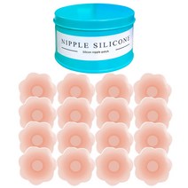 크앤비 실리콘니플패치 12P+틴케이스, 틴케이스(12pcs) / 꽃모형