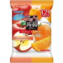 오리히로 곤약 젤리 파우치 후지 사과 + 온슈 귤 12 개 입×6 봉지