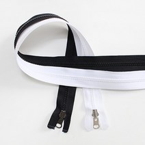 [원단쟁이] 60cm)5호 리버시블 양면 플라스틱지퍼(2컬러) - 비슬론지퍼 잠바지퍼 E2, 화이트