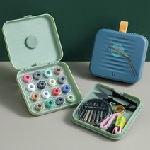 토이앤스티치 가정용 여행용 필수품 반짇고리 세트, 핑크