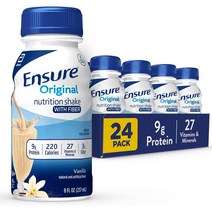 Ensure 엔슈어 오리지널 뉴트리션 쉐이크 바닐라맛 237ml 24팩, 24개