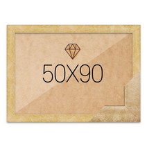 보석십자수 패브릭형 액자 50x90 고급형 우드 골드 (아크릴 보호필름-스티커판 포함), 단품