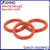 고무오링 패킹 실리콘 오링 고무링 10PCS M51-M140 실리콘 씰링 빨간색 가스 켓 고온 저항 실리카 젤 Oring, 81 M100x6mm(10pcs)