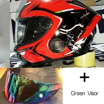 바이크 부품 풀페이스 오토바이 헬멧 X14 화이트 뒤 라이딩 모토크로스 레이싱, 04 A with rainbow visor_03 XL