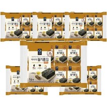 청정원 아침메뉴추천 바사삭 들기름 재래김 도시락 김 반찬 맛있는 어린이간식 간단한요리 간편식 4g 16봉 6개, 23세트