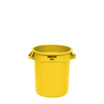 러버메이드 벤티드 브루트(37L) 원형 컨테이너 리빙박스, 노란색